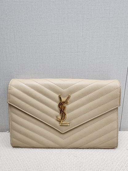 YSL Beige Envelope WOC (GHW)