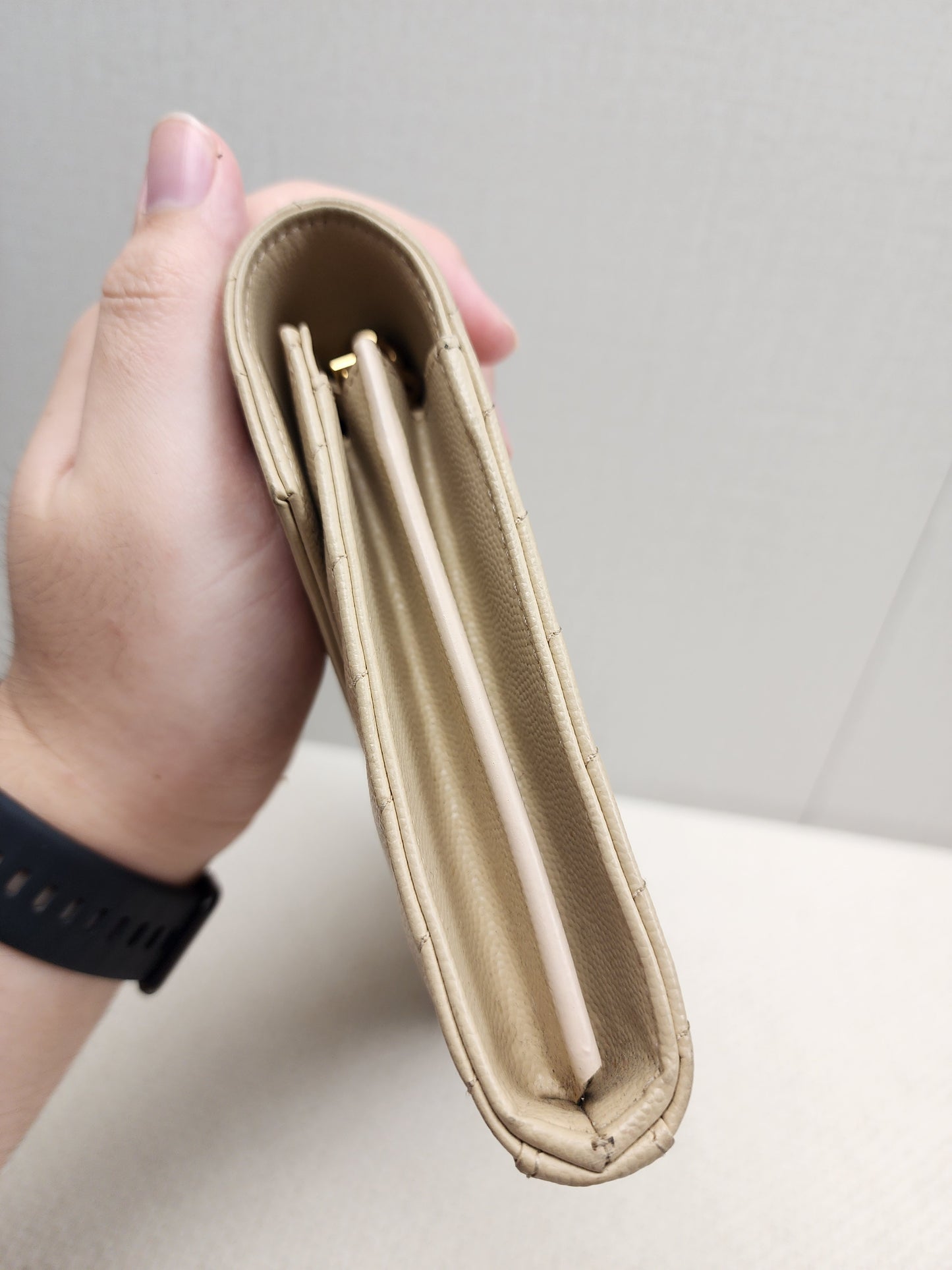 YSL Beige Envelope WOC (GHW)