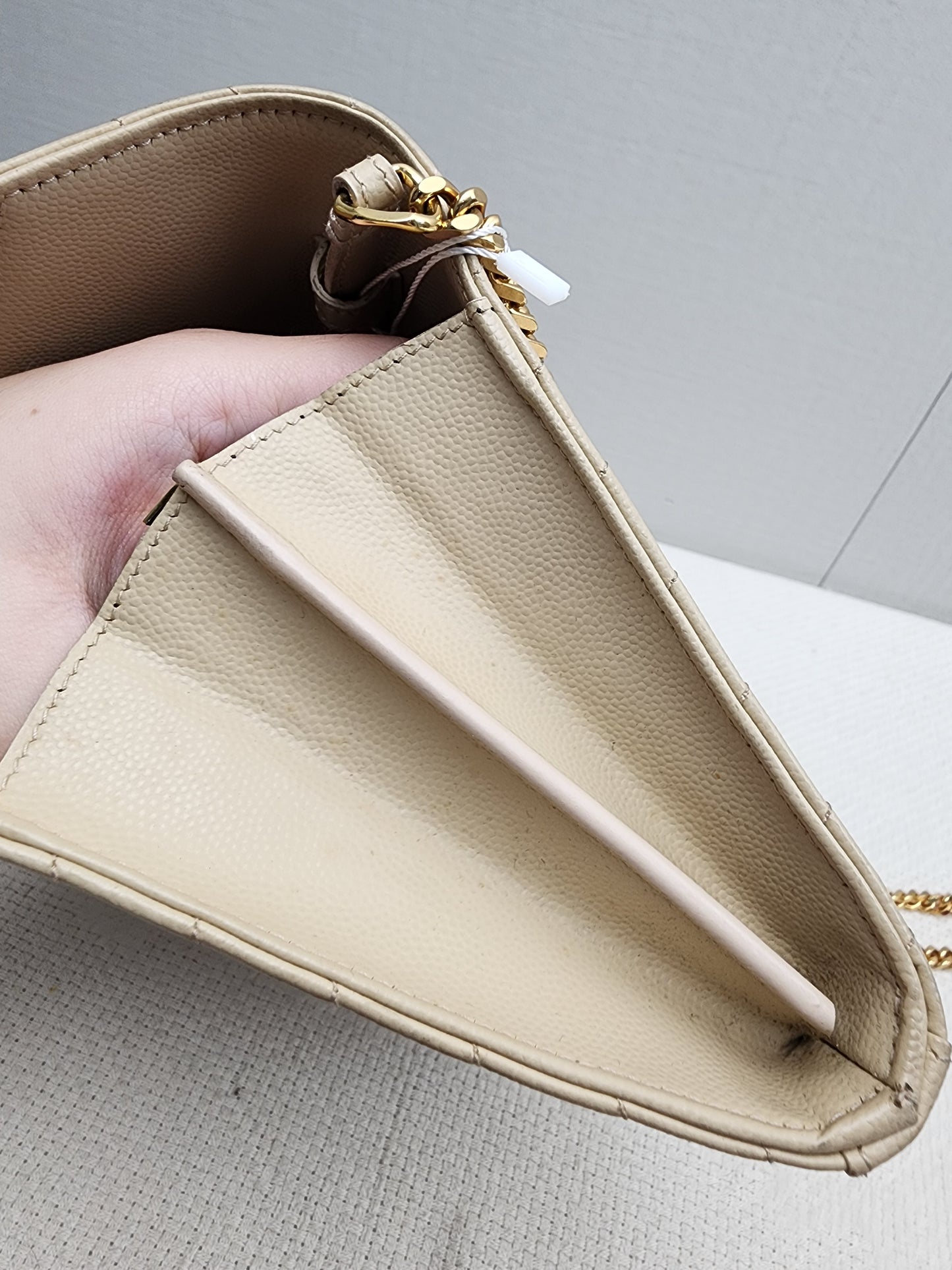 YSL Beige Envelope WOC (GHW)