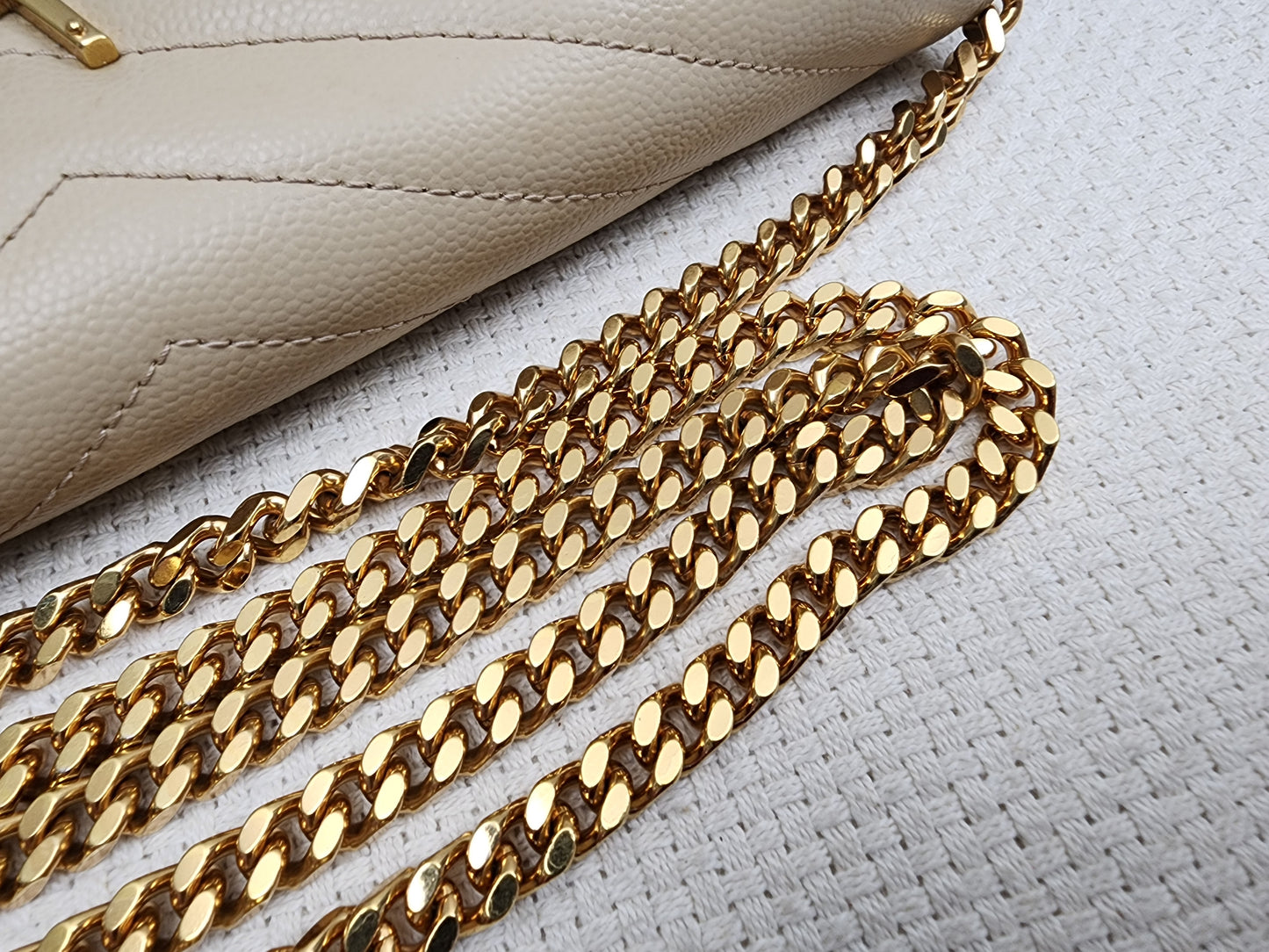 YSL Beige Envelope WOC (GHW)