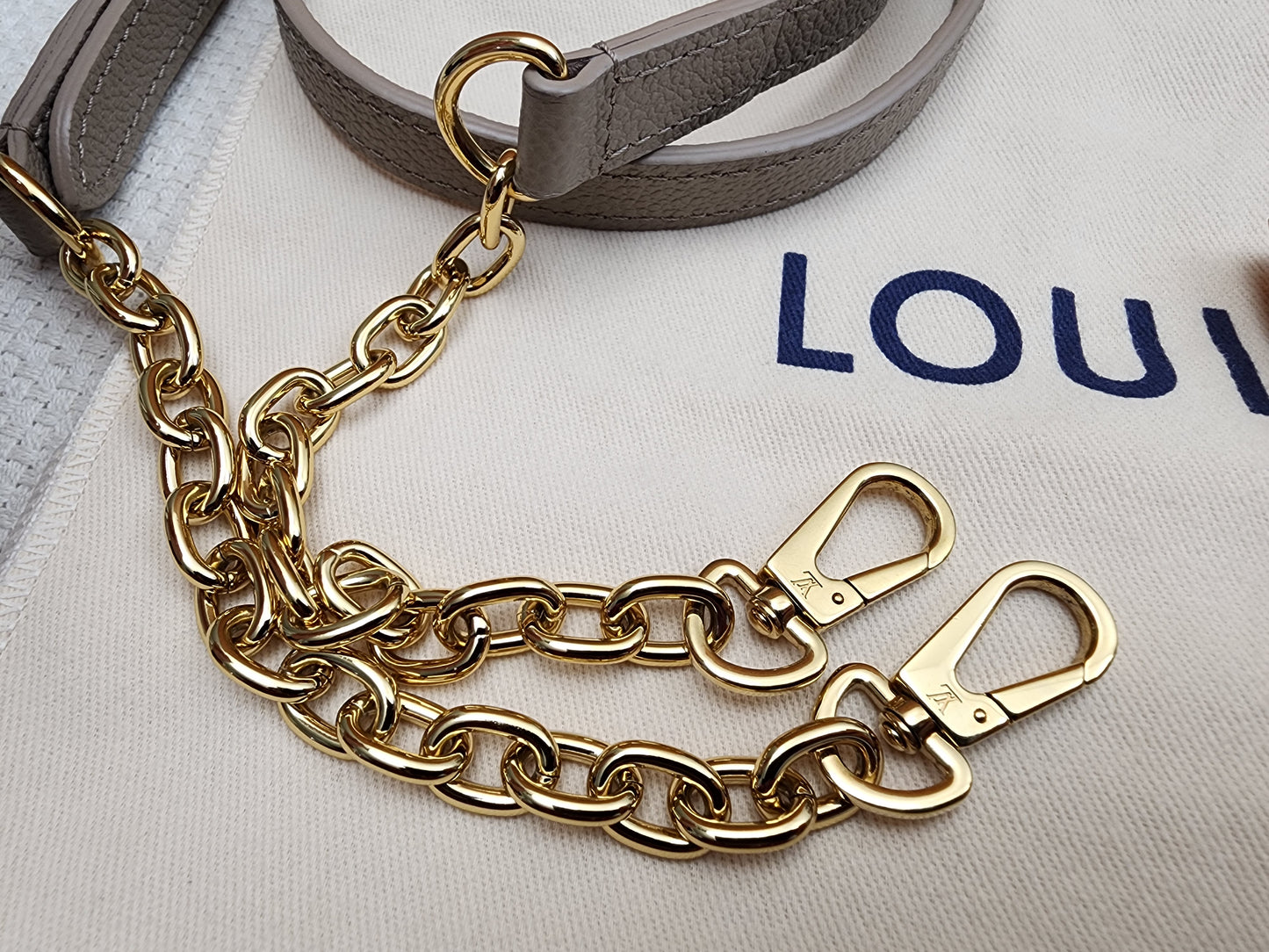 LV Tourterelle Creme Empreinte Speedy 20