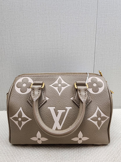 LV Tourterelle Creme Empreinte Speedy 20