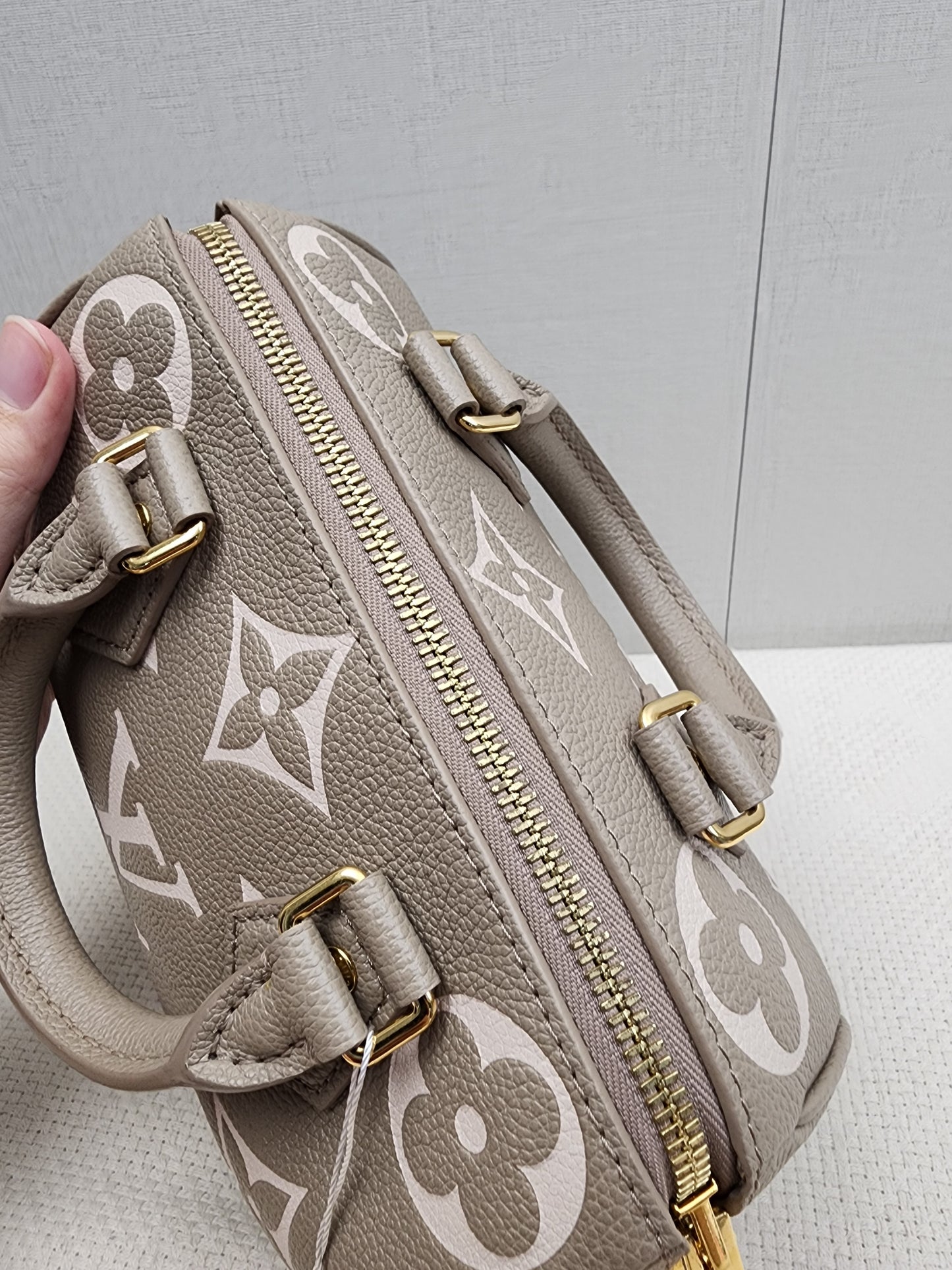 LV Tourterelle Creme Empreinte Speedy 20