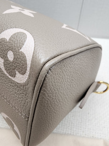 LV Tourterelle Creme Empreinte Speedy 20