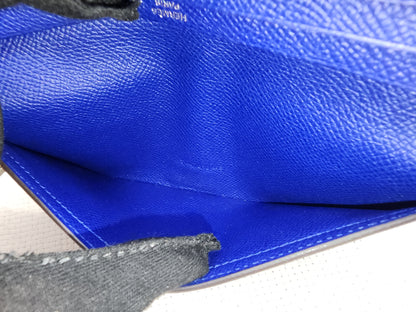 Hermes Blue Epsom Bearn Wallet (PHW)