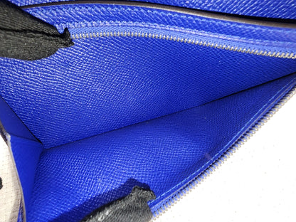 Hermes Blue Epsom Bearn Wallet (PHW)