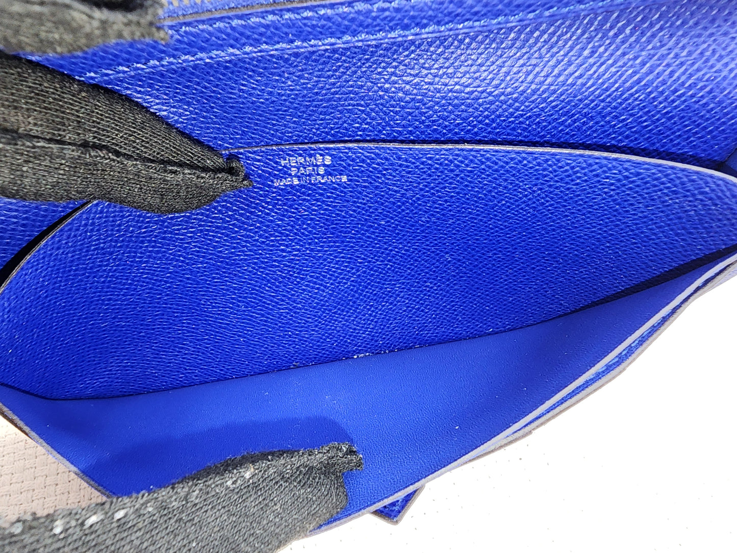 Hermes Blue Epsom Bearn Wallet (PHW)