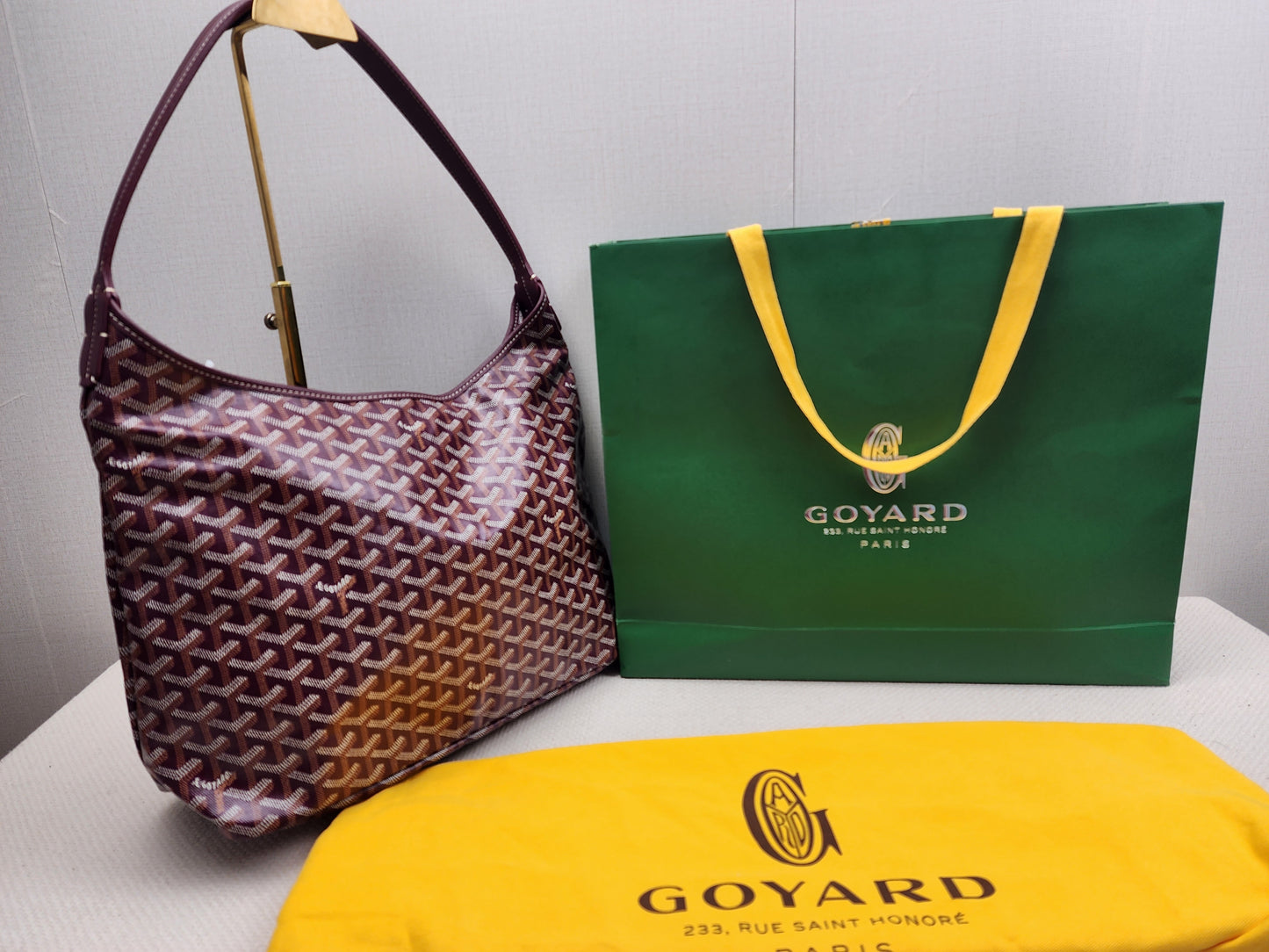 Goyard Burgundy Boheme Hobo