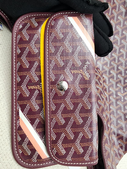 Goyard Burgundy Boheme Hobo