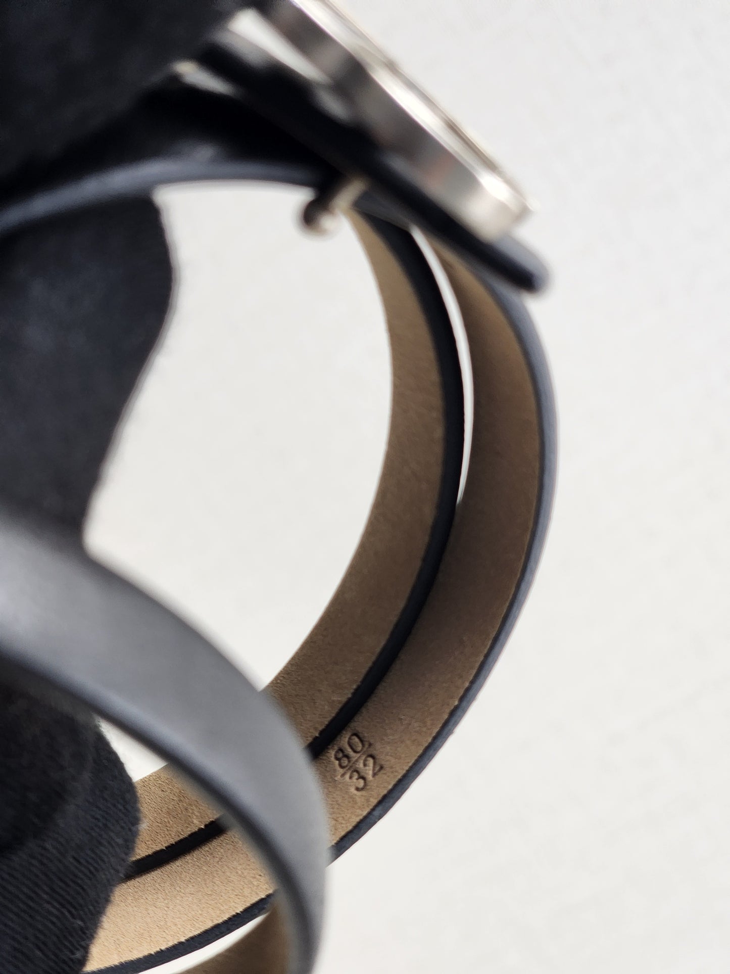 Chanel Black Leather Skinny CC Belt