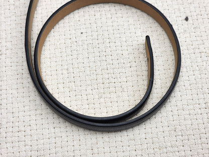 Chanel Black Leather Skinny CC Belt