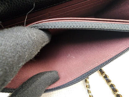 Chanel Black Caviar Classic WOC (GHW)