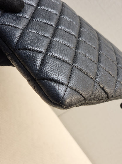 Chanel Black Caviar Large Ocase (GHW)