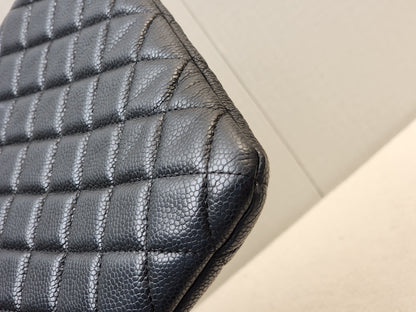 Chanel Black Caviar Large Ocase (GHW)