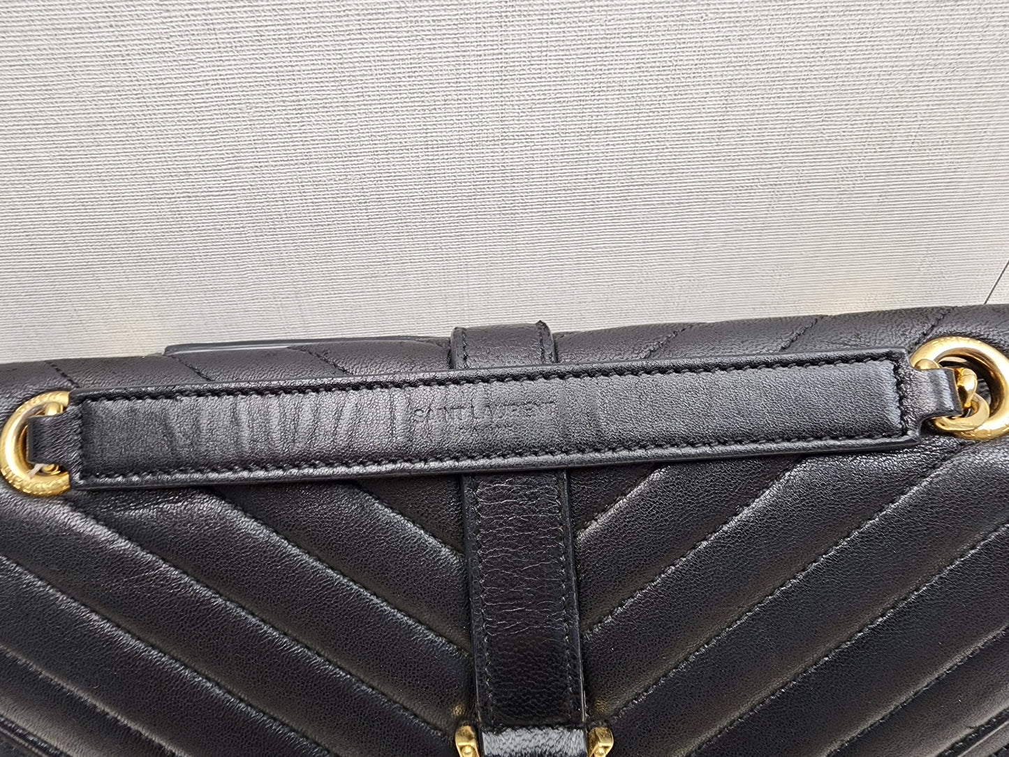 YSL Black Lambskin Medium Envelope Bag (GHW)