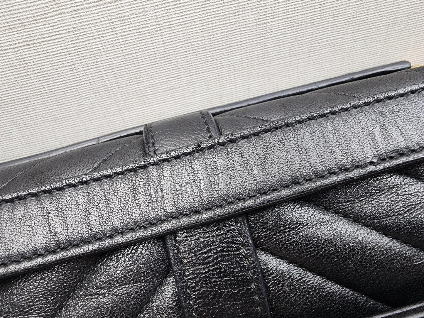 YSL Black Lambskin Medium Envelope Bag (GHW)