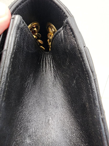YSL Black Lambskin Medium Envelope Bag (GHW)