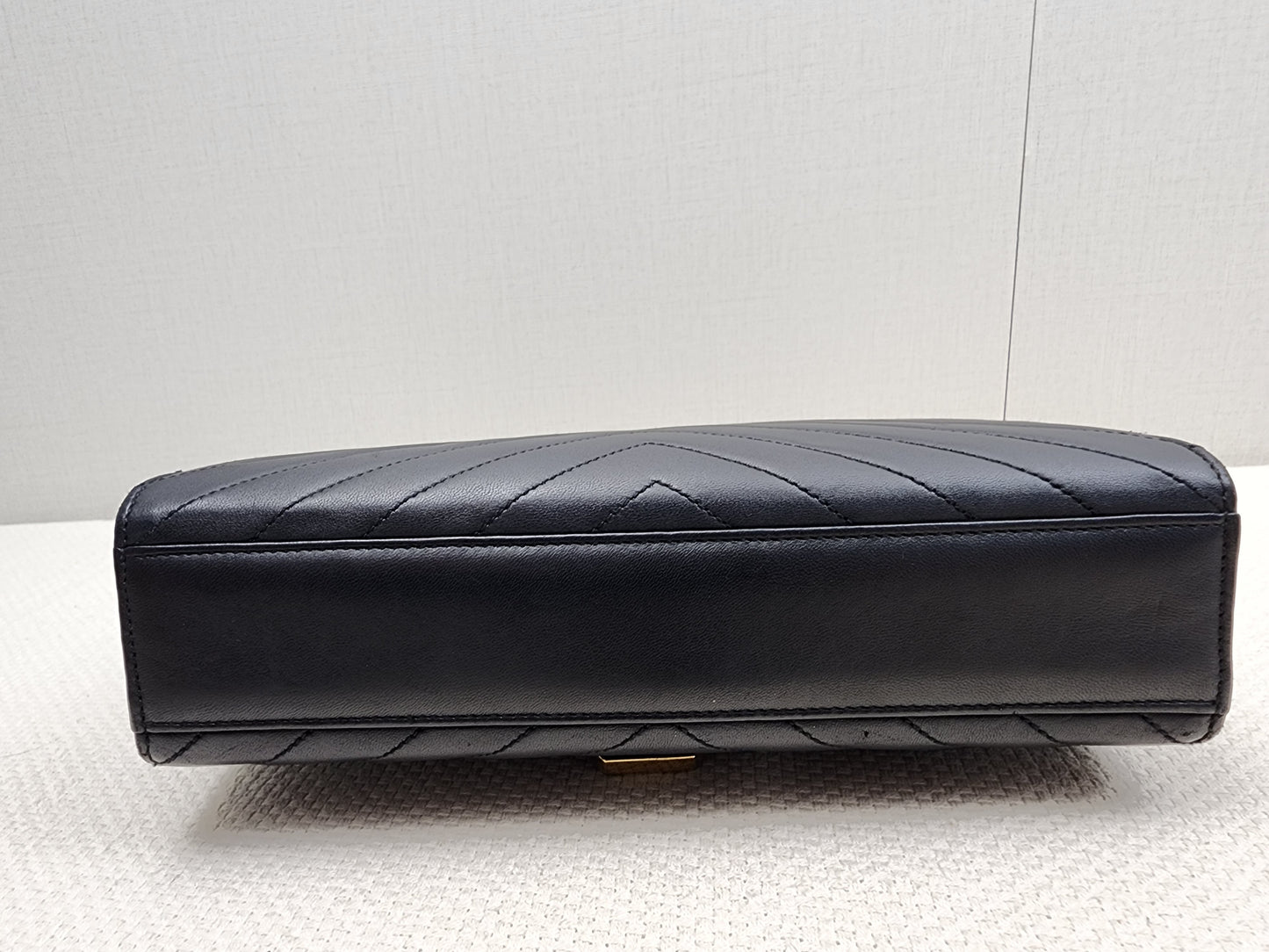 YSL Black Lambskin Medium Envelope Bag (GHW)