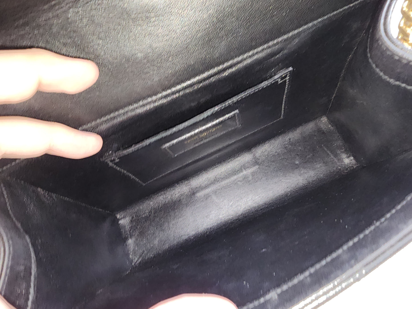 YSL Black Lambskin Medium Envelope Bag (GHW)