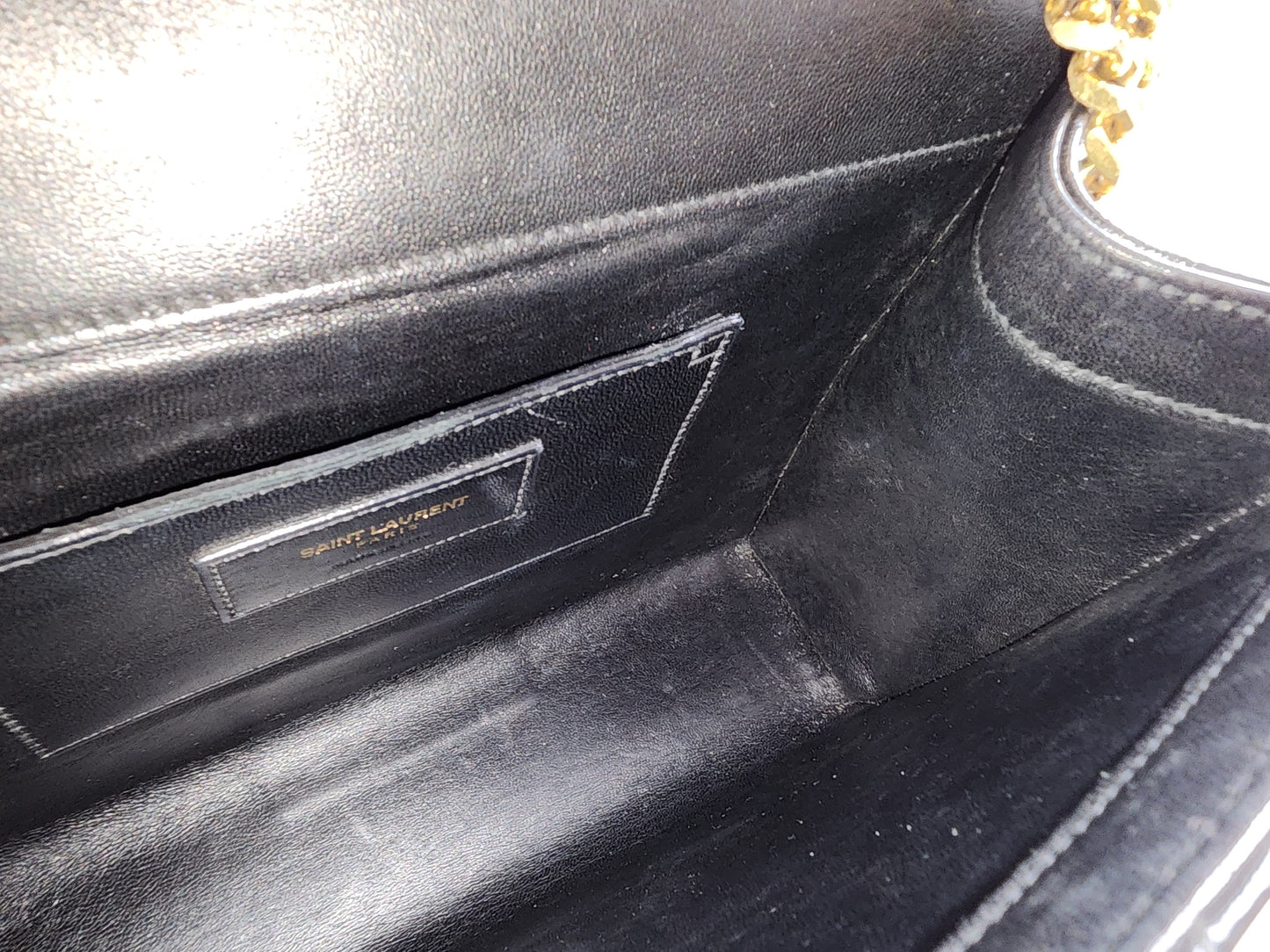 YSL Black Lambskin Medium Envelope Bag (GHW)