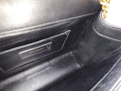 YSL Black Lambskin Medium Envelope Bag (GHW)