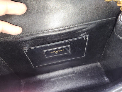 YSL Black Lambskin Medium Envelope Bag (GHW)