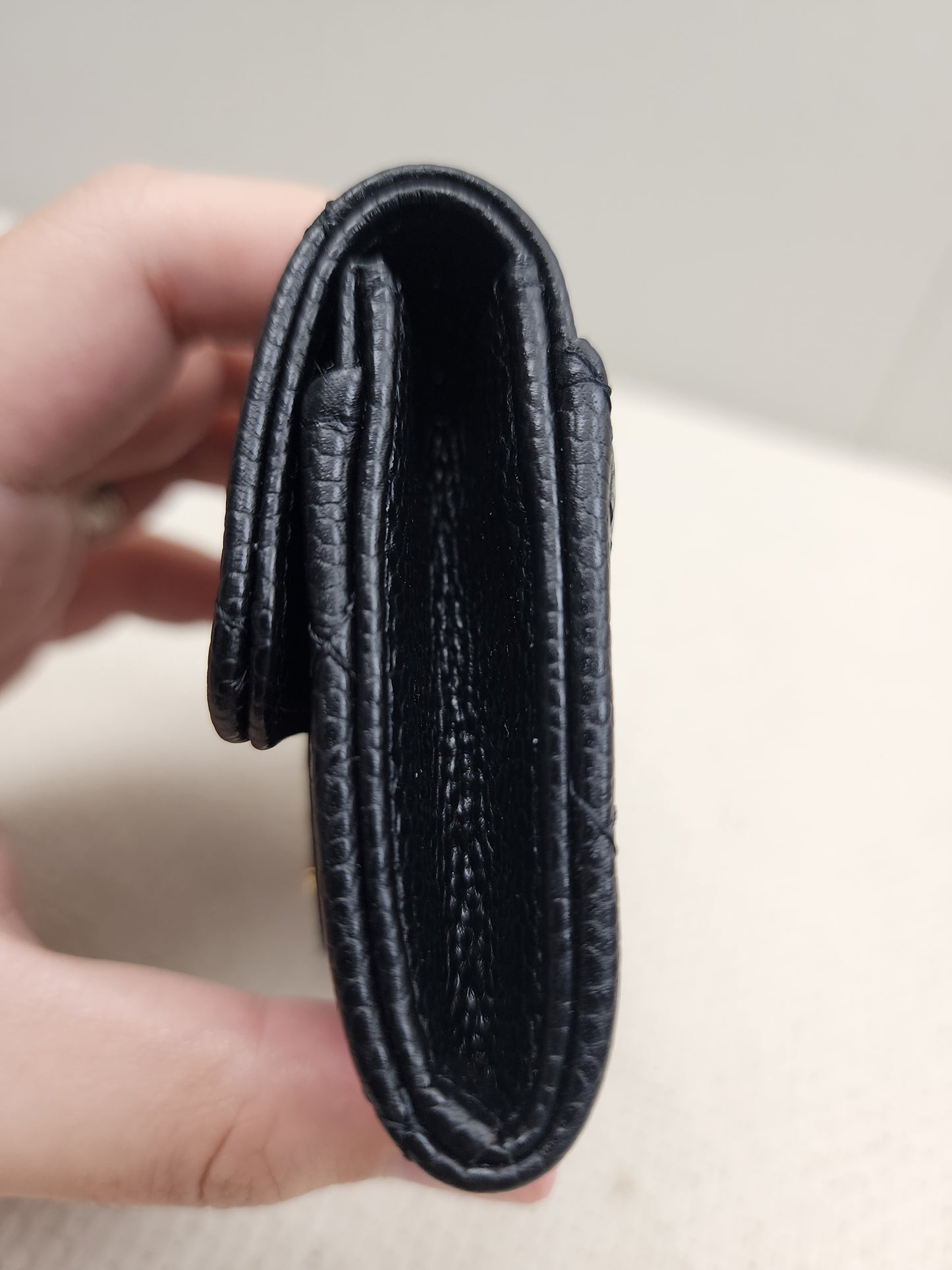 Chanel Black Caviar Classic Flap Card Holder (GHW)