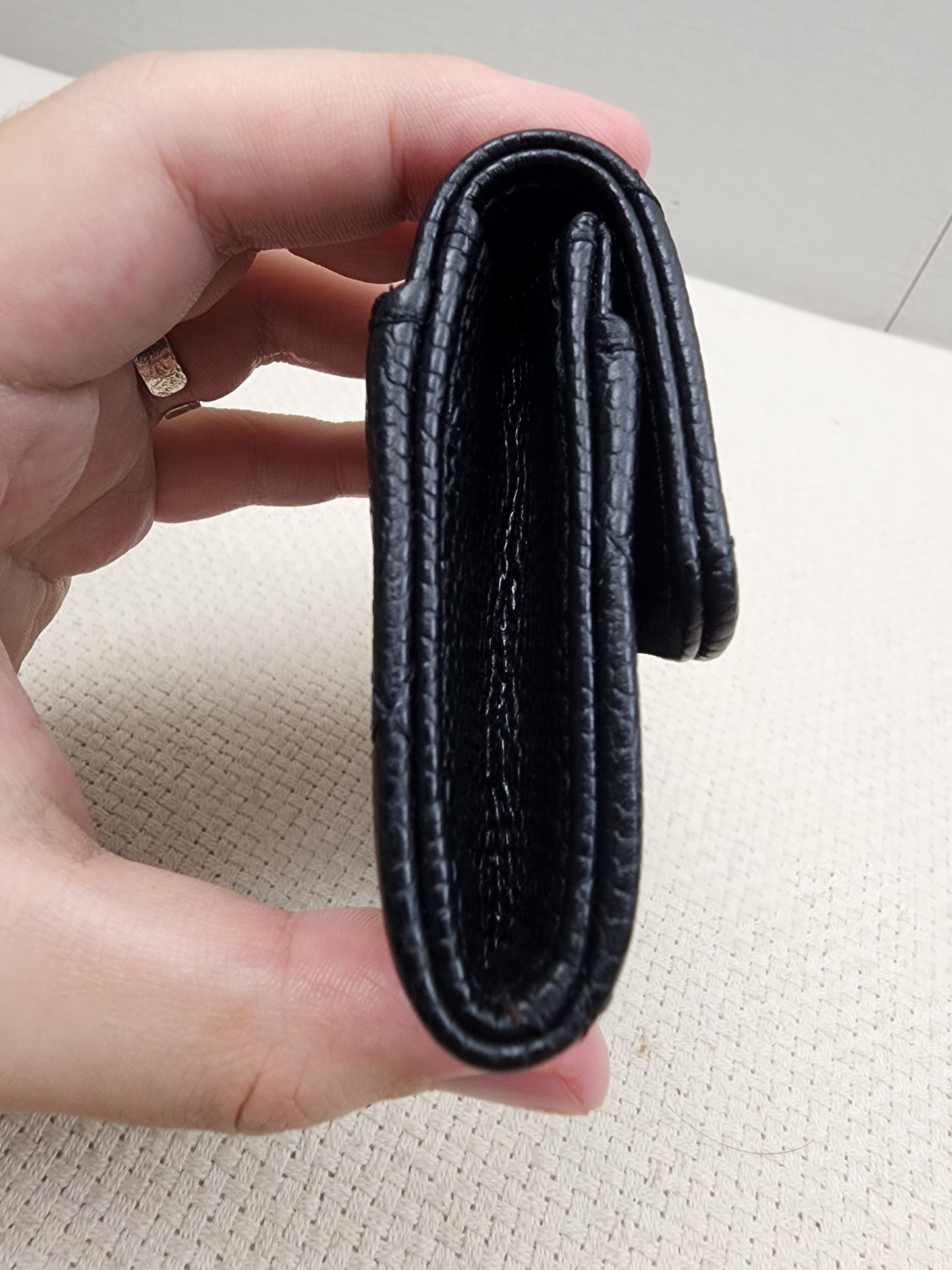 Chanel Black Caviar Classic Flap Card Holder (GHW)