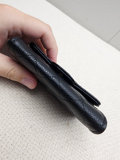 Chanel Black Caviar Classic Flap Card Holder (GHW)