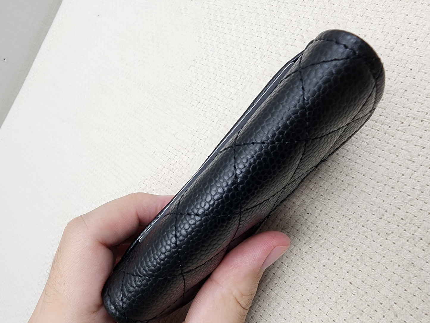 Chanel Black Caviar Classic Flap Card Holder (GHW)