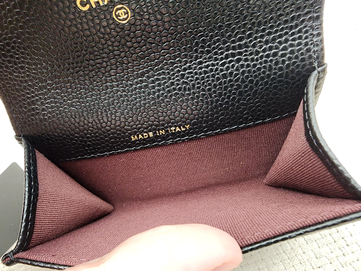 Chanel Black Caviar Classic Flap Card Holder (GHW)