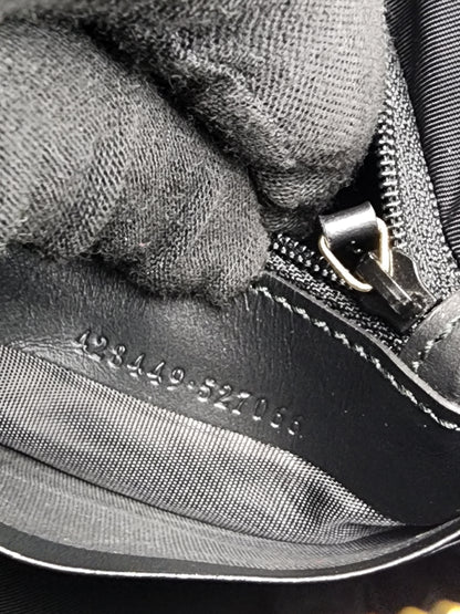 Gucci Black Guccissima Leather Wristlet Shoulder Bag