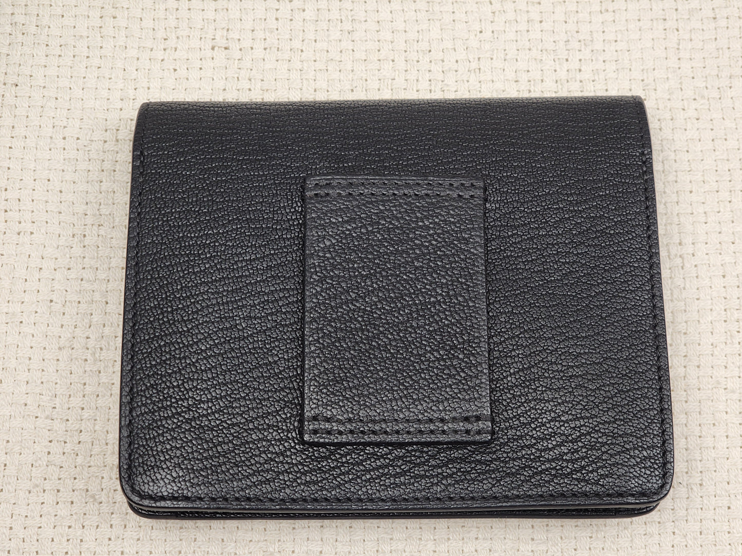 Hermes Noir Roulis Slim Compact Wallet (GHW)