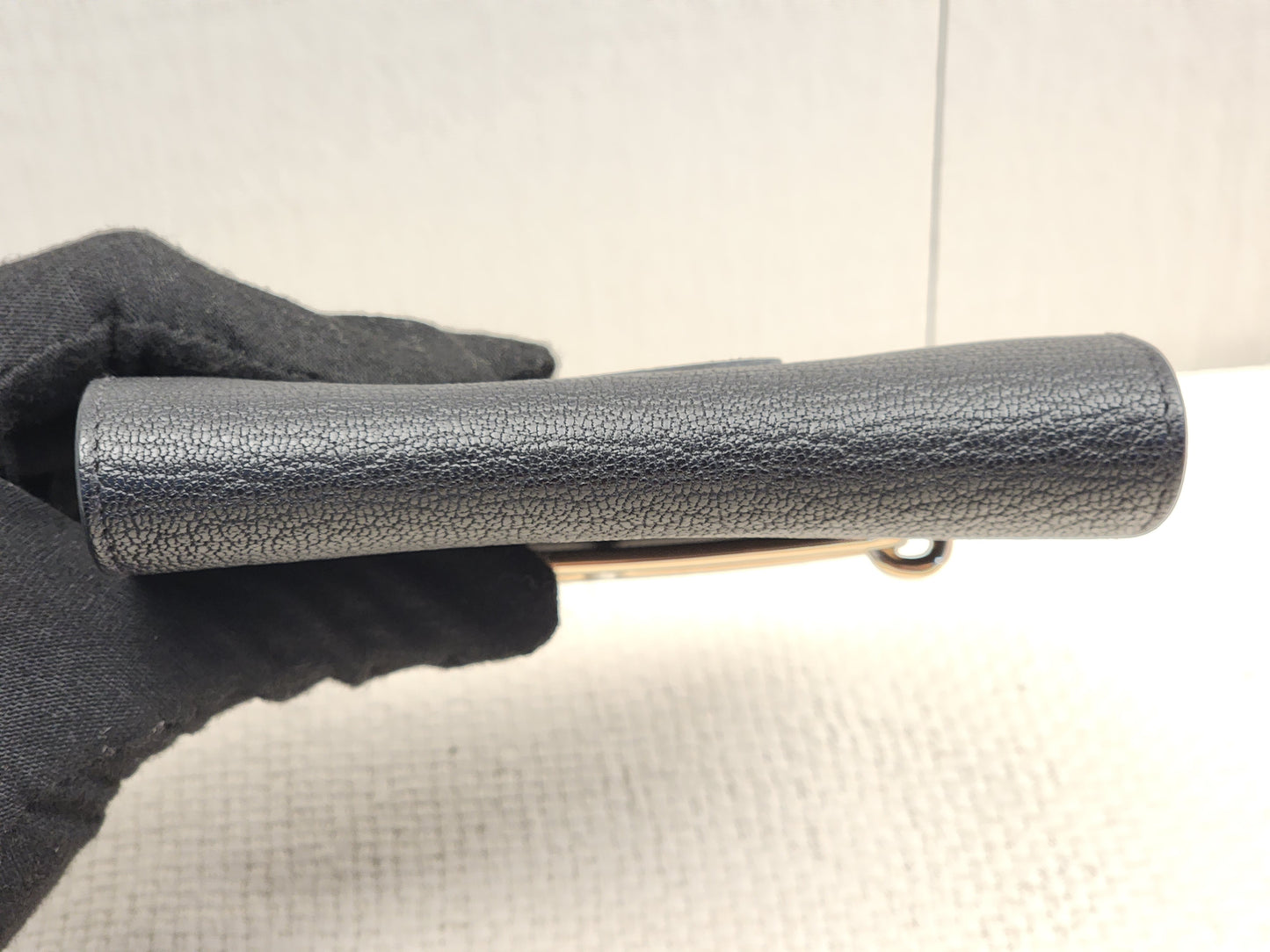 Hermes Noir Roulis Slim Compact Wallet (GHW)