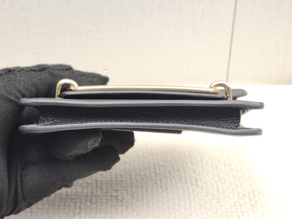 Hermes Noir Roulis Slim Compact Wallet (GHW)