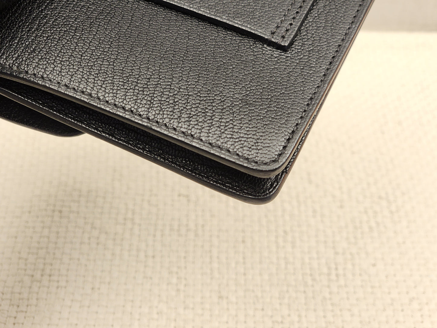 Hermes Noir Roulis Slim Compact Wallet (GHW)