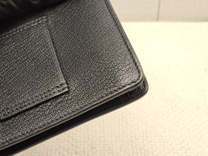 Hermes Noir Roulis Slim Compact Wallet (GHW)