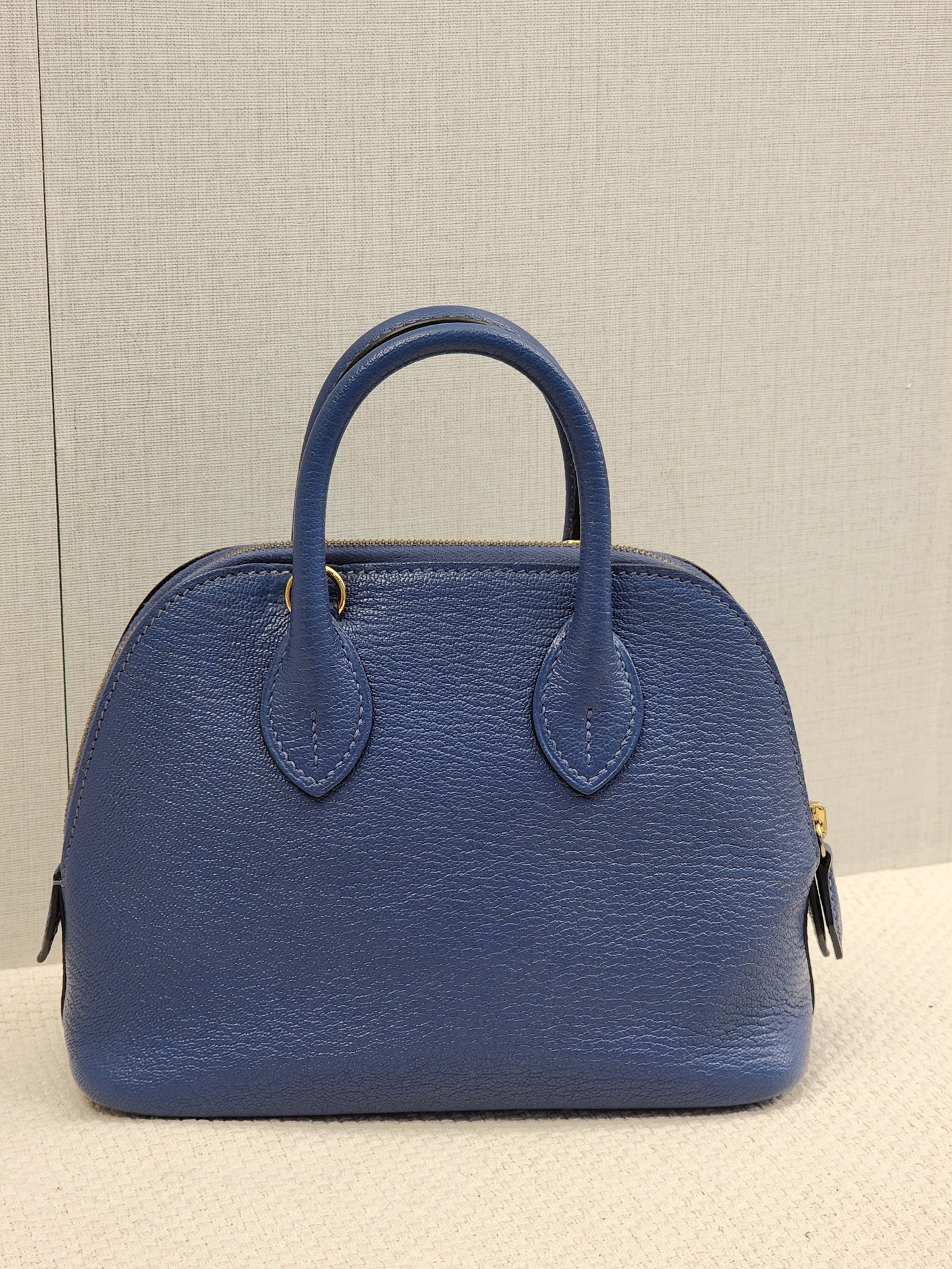 Hermes Blue Brighton Mini Bolide (GHW)