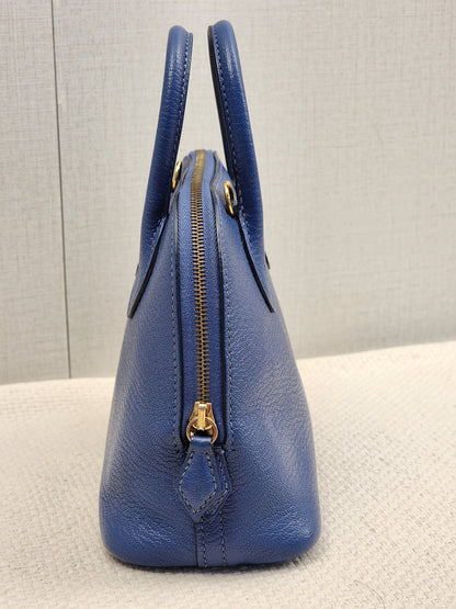 Hermes Blue Brighton Mini Bolide (GHW)