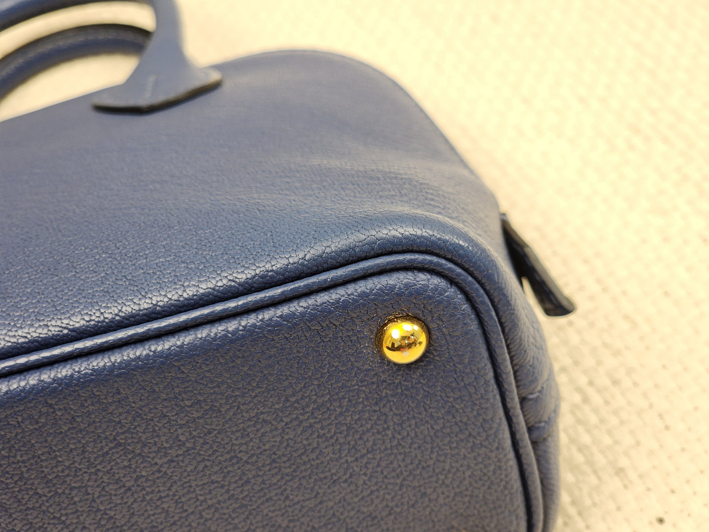 Hermes Blue Brighton Mini Bolide (GHW)