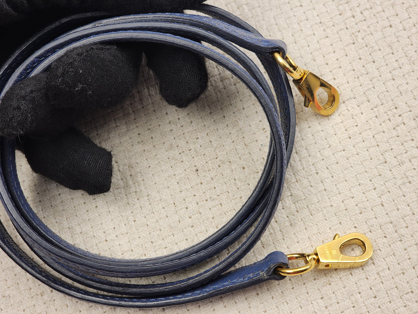 Hermes Blue Brighton Mini Bolide (GHW)