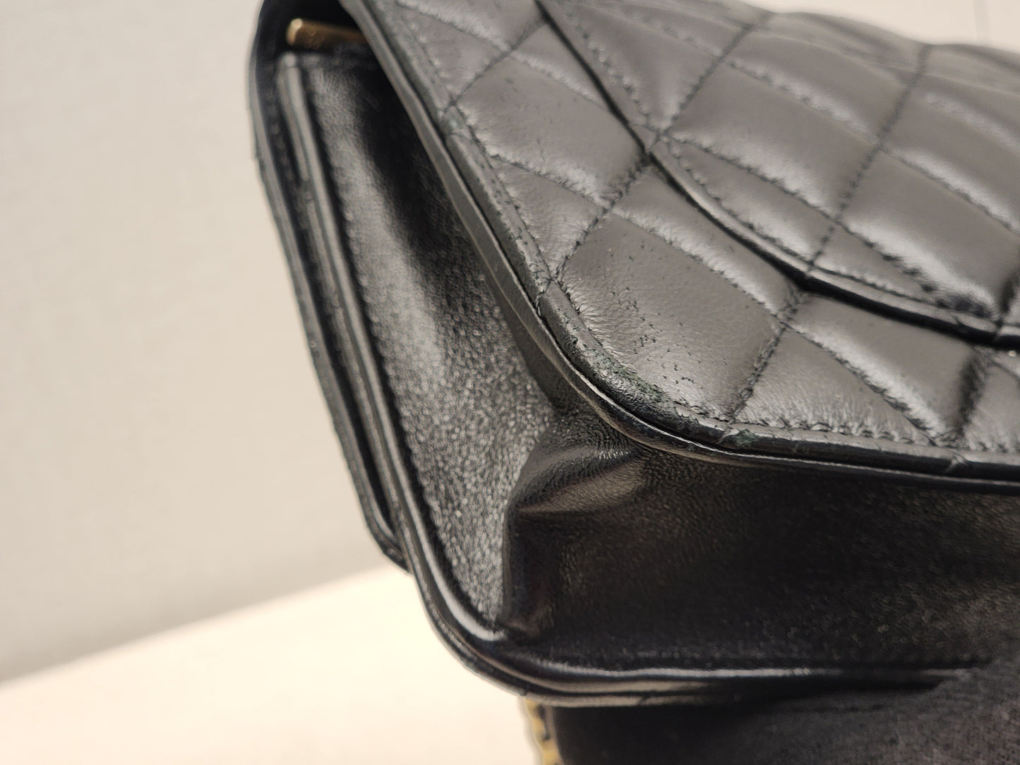 Chanel Black Shiny Lambskin 23C Turnlock WOC (GHW)