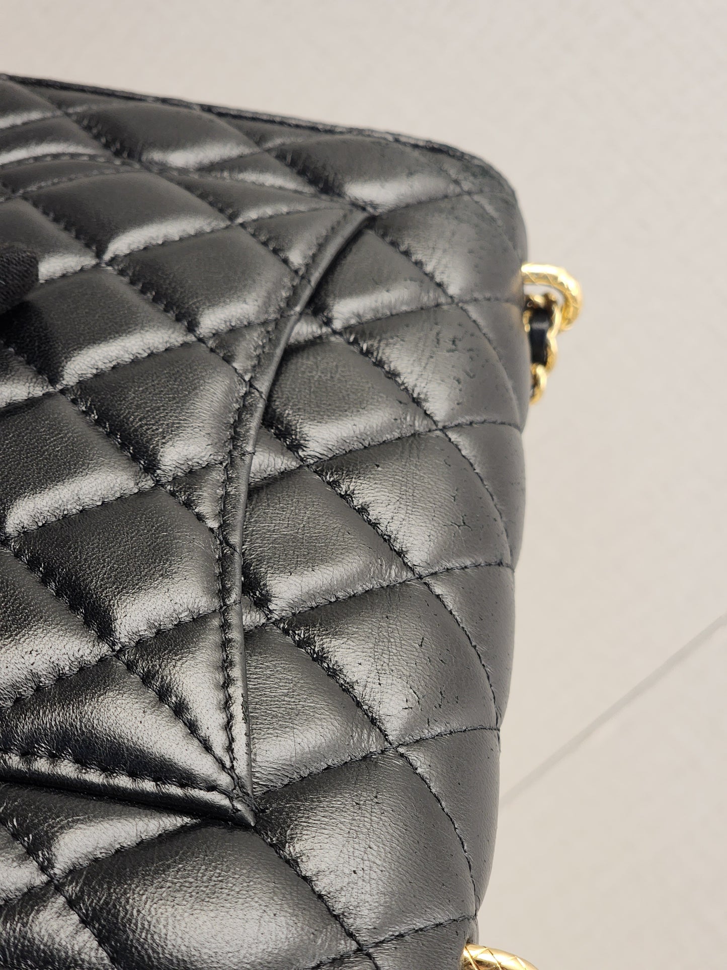 Chanel Black Shiny Lambskin 23C Turnlock WOC (GHW)