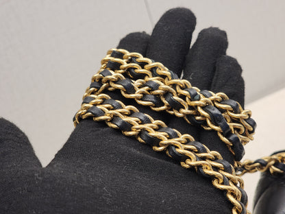 Chanel Black Shiny Lambskin 23C Turnlock WOC (GHW)