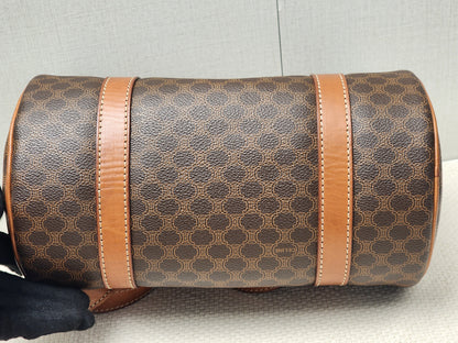 Celine Brown Vintage Macadam Boston Bag