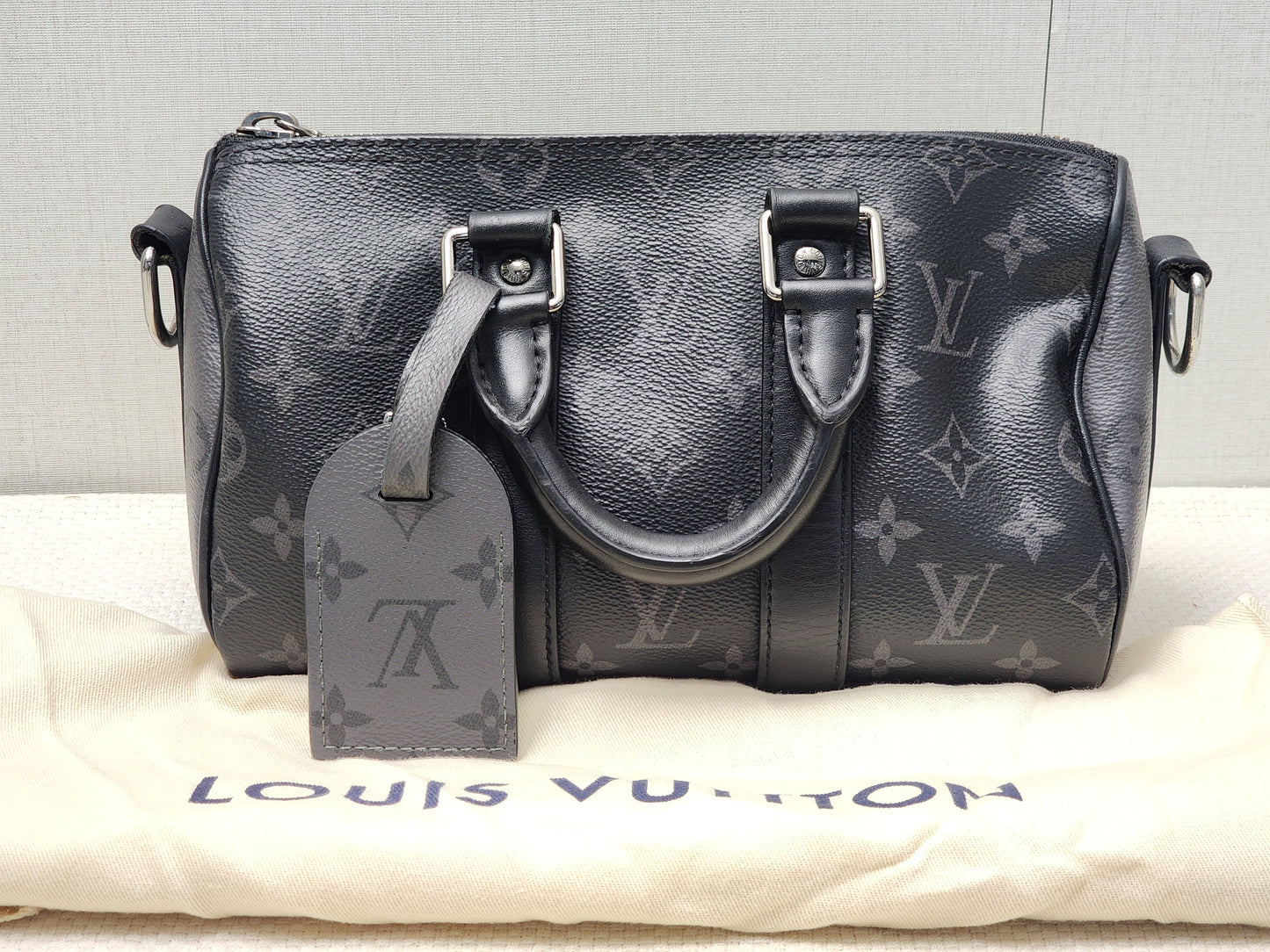 LV Monogram Eclipse Keepall 25