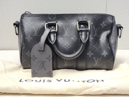 LV Monogram Eclipse Keepall 25