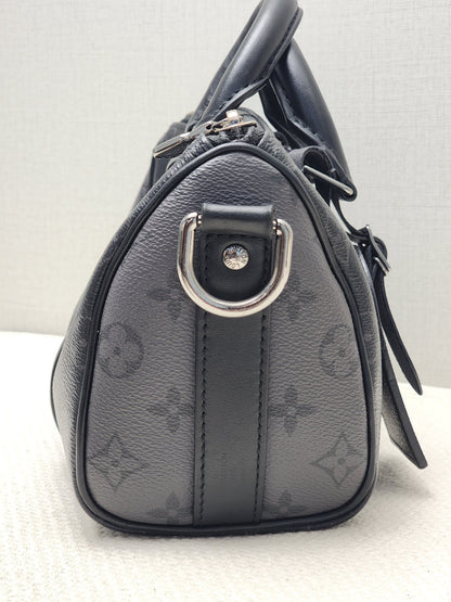 LV Monogram Eclipse Keepall 25