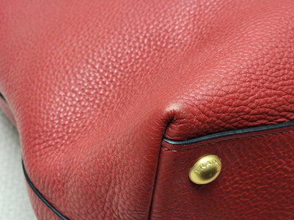 Prada Red Vitello Daino Tote Bag