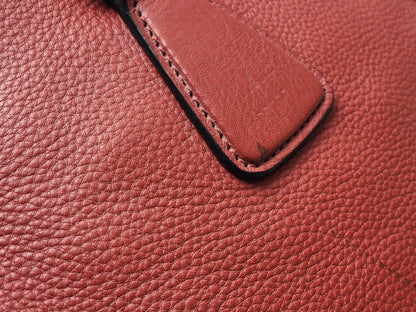 Prada Red Vitello Daino Tote Bag